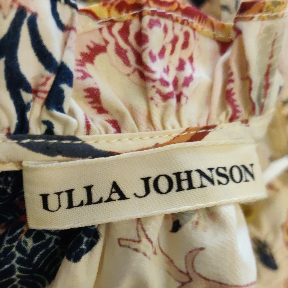 Ulla Johnson Eden Floral Ruffle Sleeveless Dress Size 8 - Picture 5 of 7
